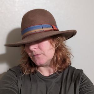Brown wool hat